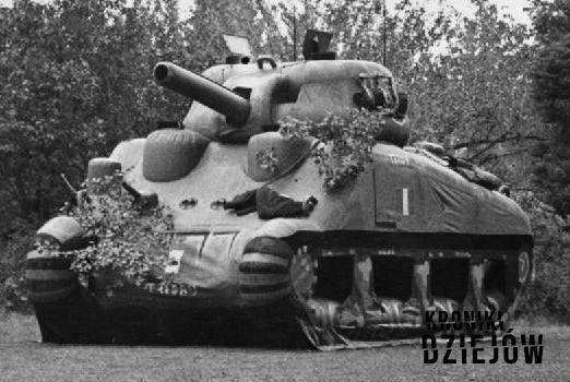 Nadmuchiwany czołg M4 Shermann, nadmuchiwany czołg jako element operacji "Fortitude", jak zmylono niemców podczas II wojny światowej, milionowa fikcyjna armia generała Pattona