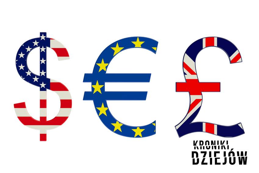 Sumbole walut europejskich i amerykańskiej, jaka jest historia dolara amerykańskiego, jaka jest geneza funta, kiedy powstało euro